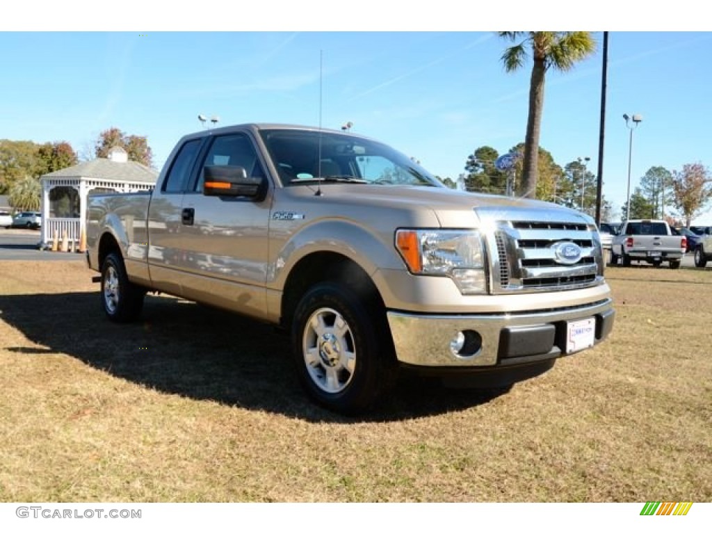 2011 F150 XLT SuperCab - Pale Adobe Metallic / Pale Adobe photo #3