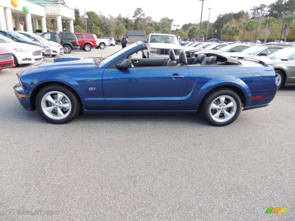 2008 Mustang GT Premium Convertible - Vista Blue Metallic / Dark Charcoal photo #2