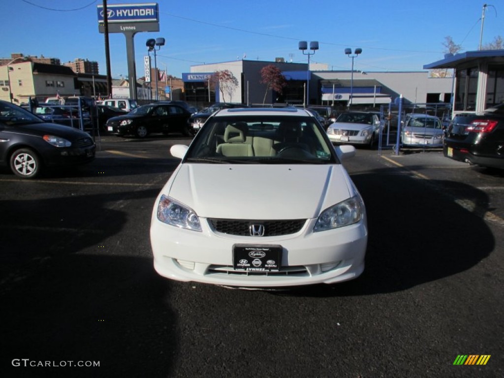 2005 Civic EX Coupe - Taffeta White / Ivory photo #2