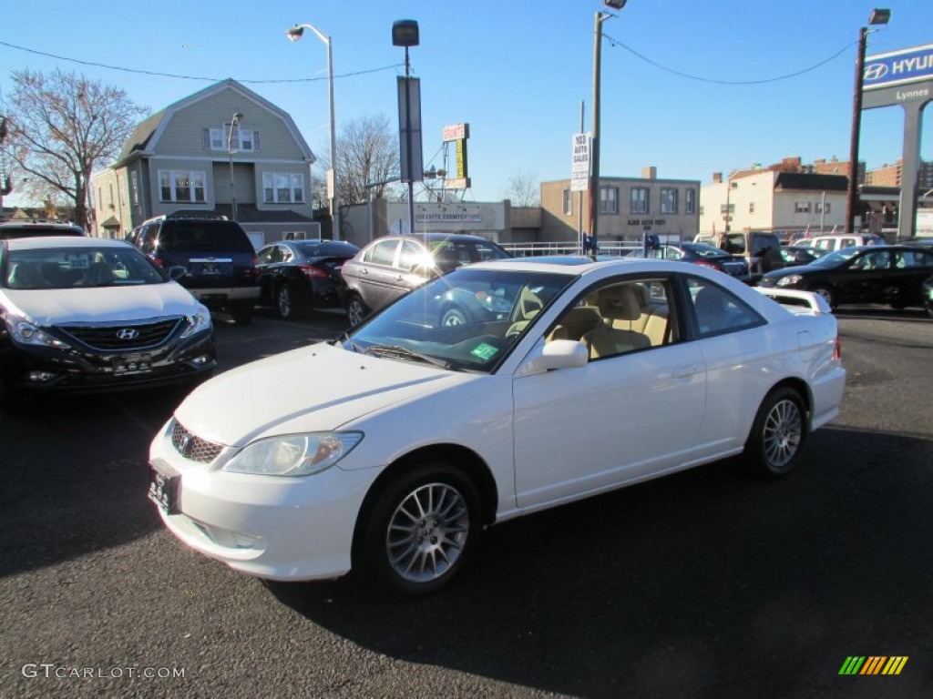 2005 Civic EX Coupe - Taffeta White / Ivory photo #3