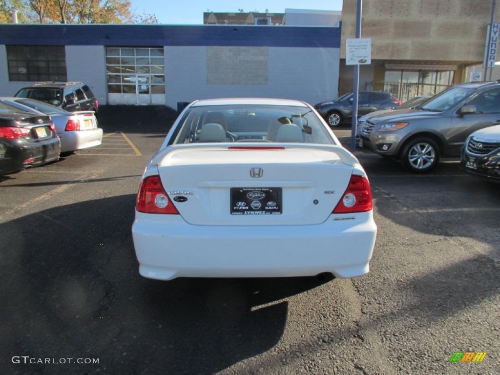 2005 Civic EX Coupe - Taffeta White / Ivory photo #5