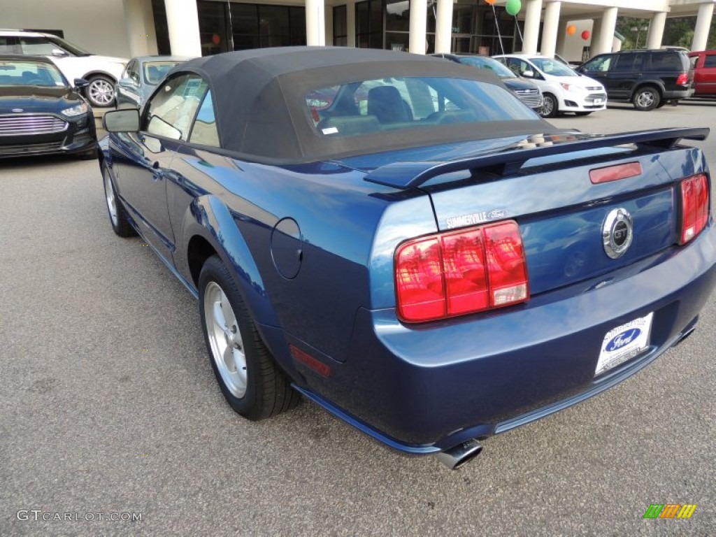2008 Mustang GT Premium Convertible - Vista Blue Metallic / Dark Charcoal photo #10