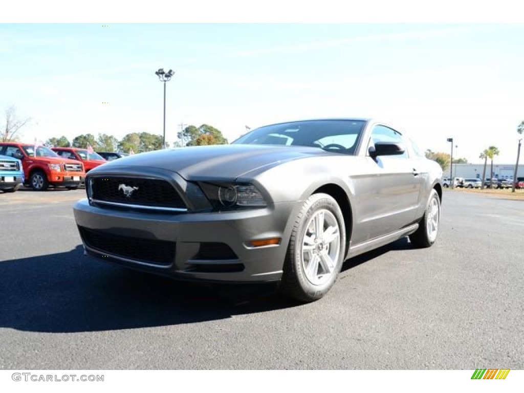 2014 Mustang V6 Coupe - Sterling Gray / Medium Stone photo #1