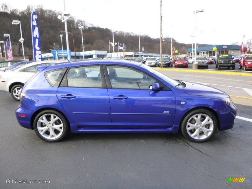 2007 MAZDA3 s Grand Touring Hatchback - Aurora Blue Mica / Black photo #1