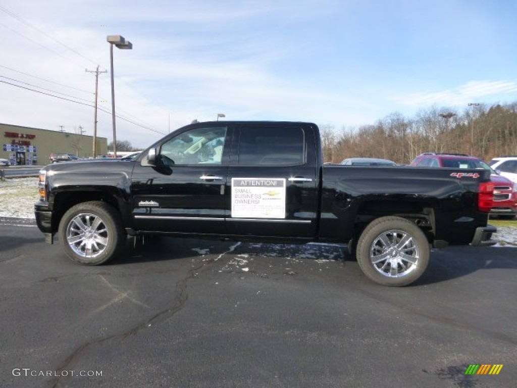 2014 Silverado 1500 High Country Crew Cab 4x4 - Black / High Country Saddle photo #2