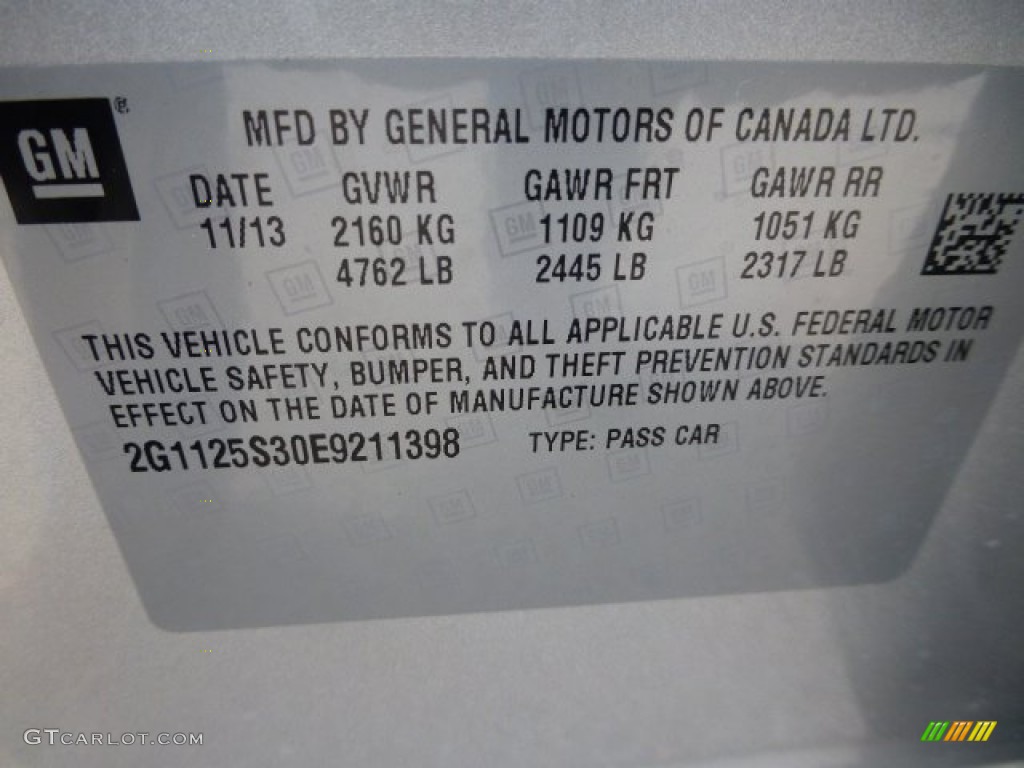 2014 Impala LT - Silver Ice Metallic / Jet Black photo #18