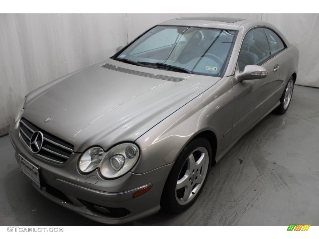 2003 CLK 500 Coupe - Pewter Silver Metallic / Ash photo #3