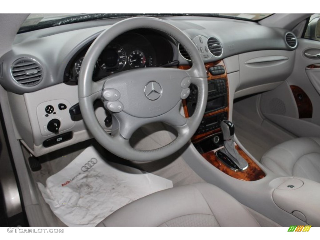 2003 CLK 500 Coupe - Pewter Silver Metallic / Ash photo #14