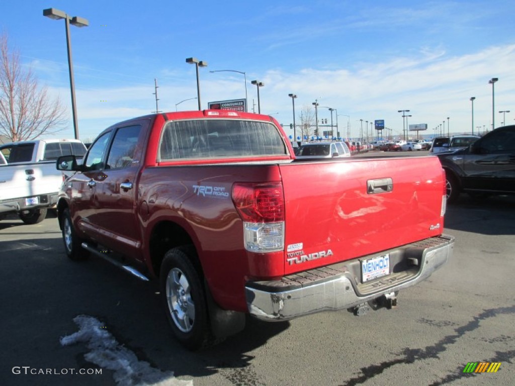 2011 Tundra Limited CrewMax 4x4 - Barcelona Red Metallic / Graphite Gray photo #4