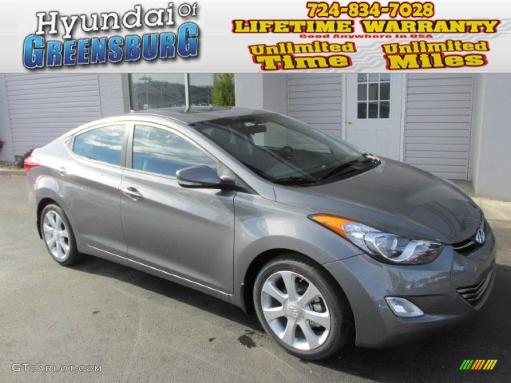 2013 Elantra Limited - Harbor Gray Metallic / Black photo #1