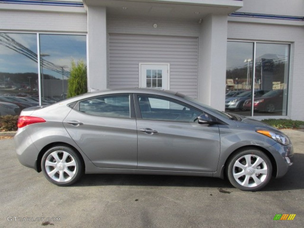 2013 Elantra Limited - Harbor Gray Metallic / Black photo #2