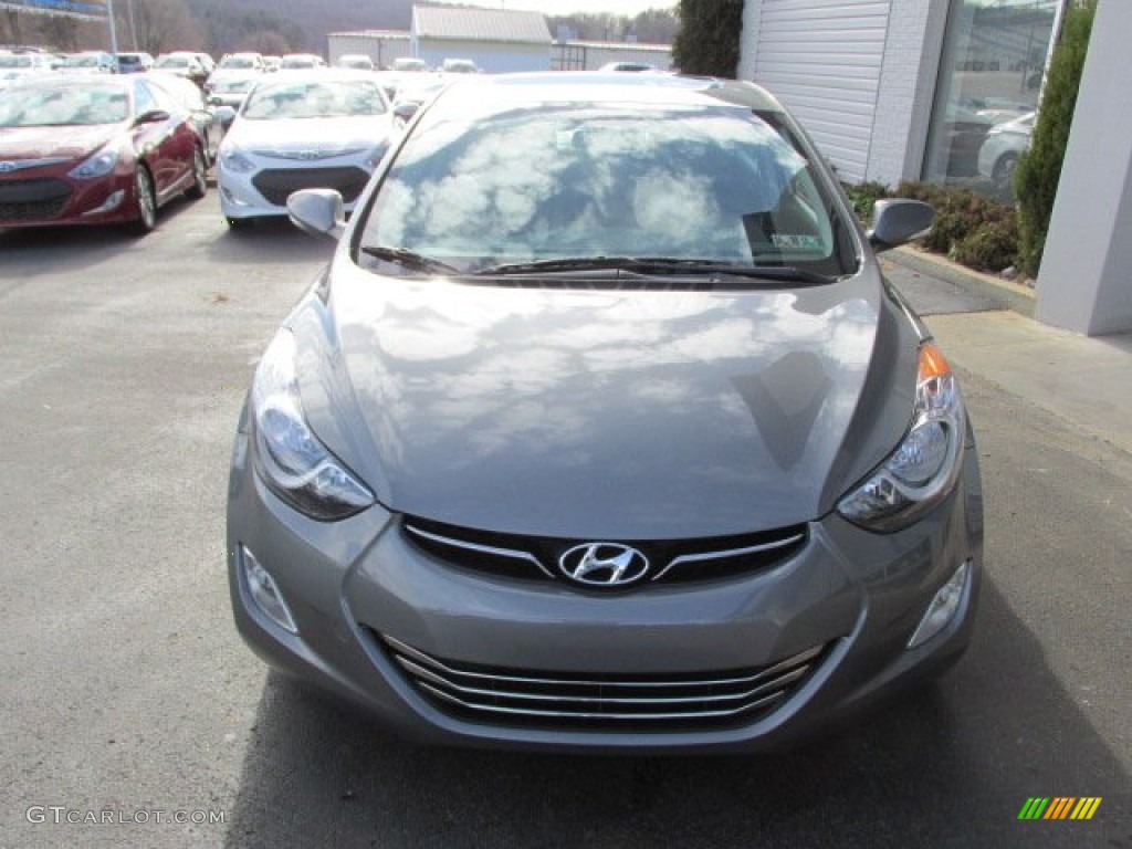 2013 Elantra Limited - Harbor Gray Metallic / Black photo #5