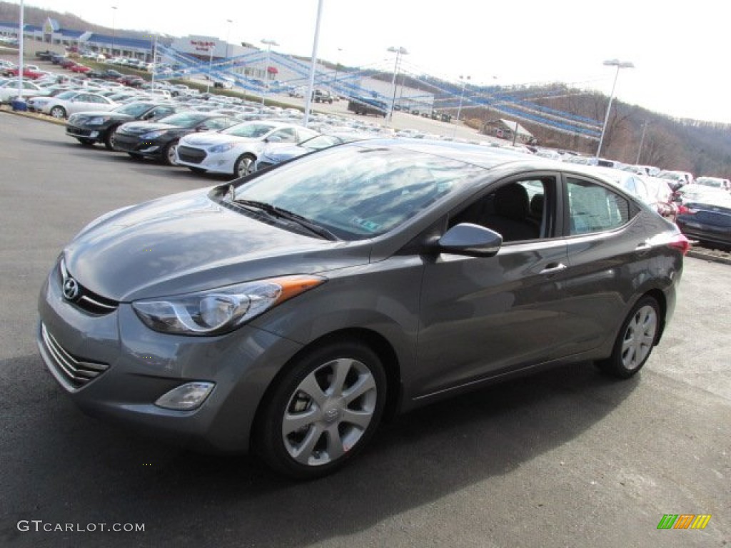 2013 Elantra Limited - Harbor Gray Metallic / Black photo #6
