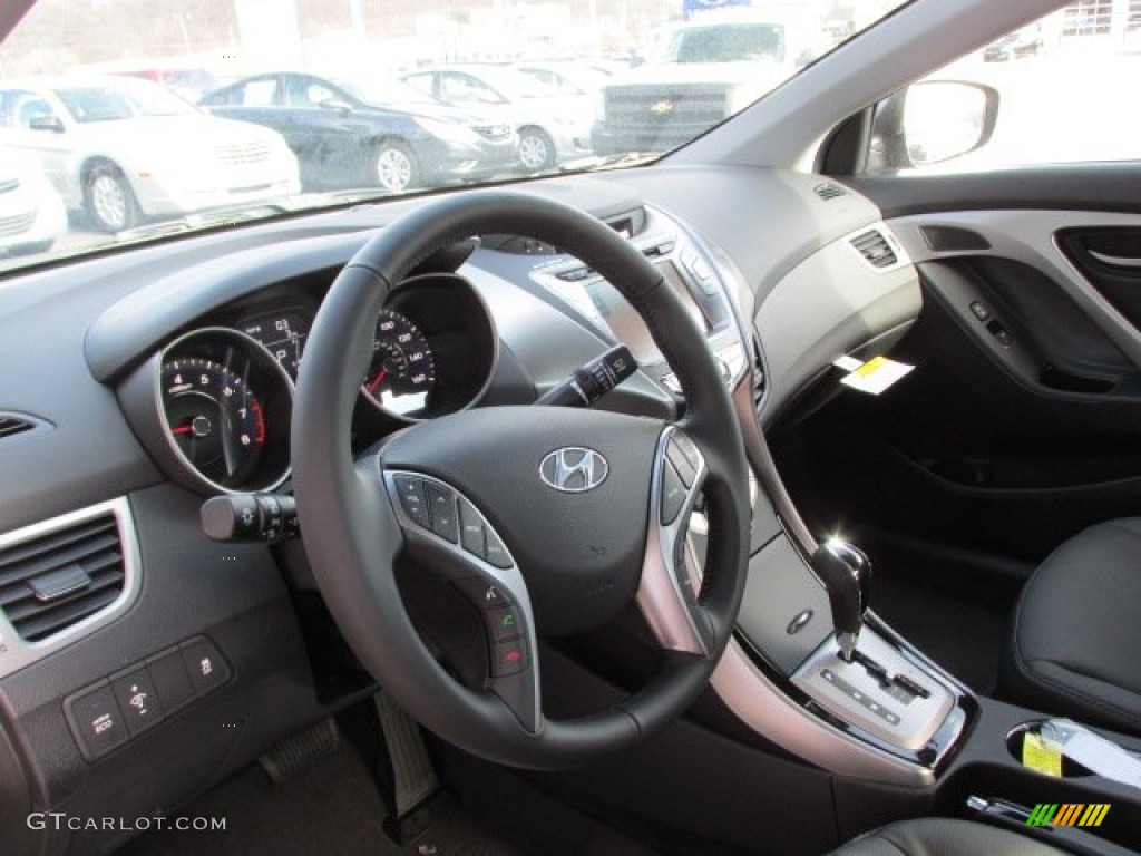 2013 Elantra Limited - Harbor Gray Metallic / Black photo #9
