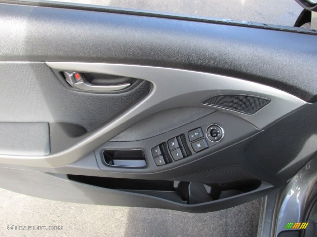 2013 Elantra Limited - Harbor Gray Metallic / Black photo #12