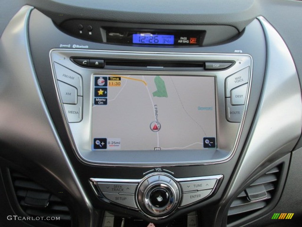 2013 Elantra Limited - Harbor Gray Metallic / Black photo #13