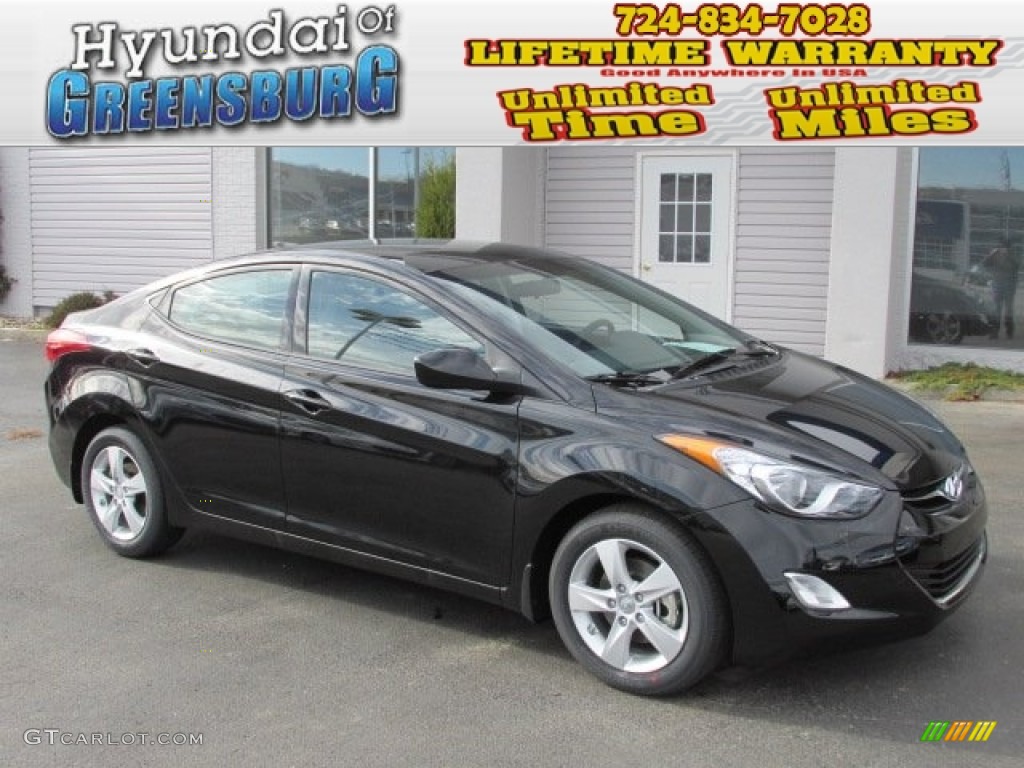 2013 Elantra GLS - Black / Gray photo #1