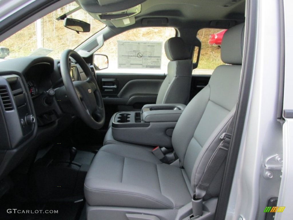 Jet Black/Dark Ash Interior 2014 Chevrolet Silverado 1500 WT Double Cab 4x4 Photo #88283432