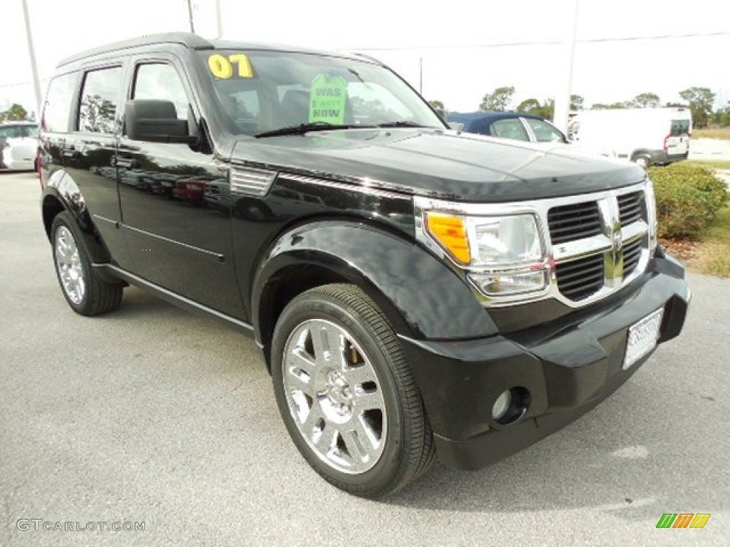 2007 Nitro SLT 4x4 - Black / Dark Slate Gray/Light Slate Gray photo #11