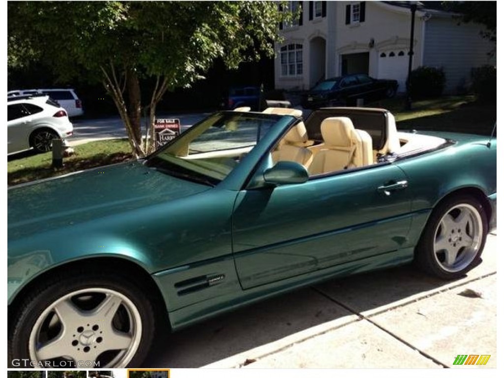 2000 SL 500 Roadster - Mineral Green Metallic / Java photo #2