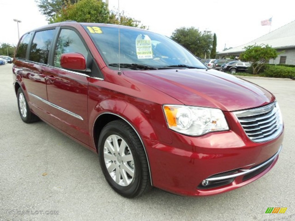 Deep Cherry Red Crystal Pearl 2013 Chrysler Town & Country Touring Exterior Photo #88284957