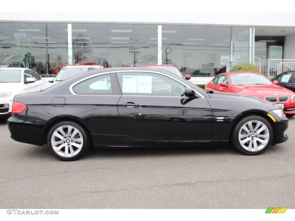 2011 3 Series 328i xDrive Coupe - Jet Black / Black photo #2