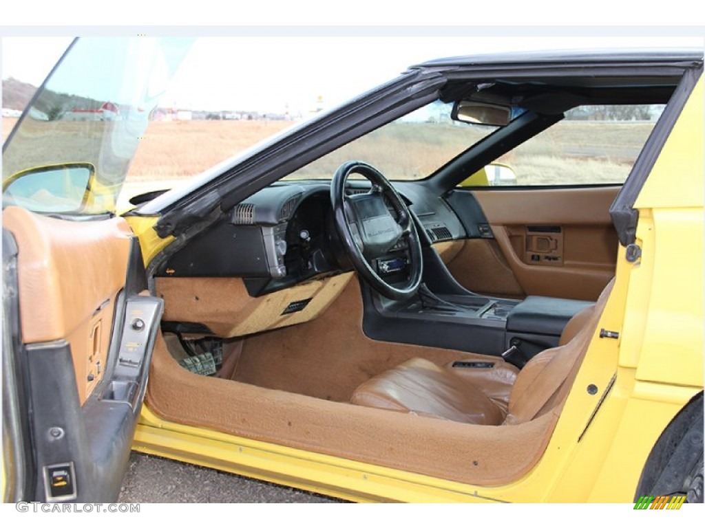1991 Corvette Coupe - Yellow / Saddle photo #5