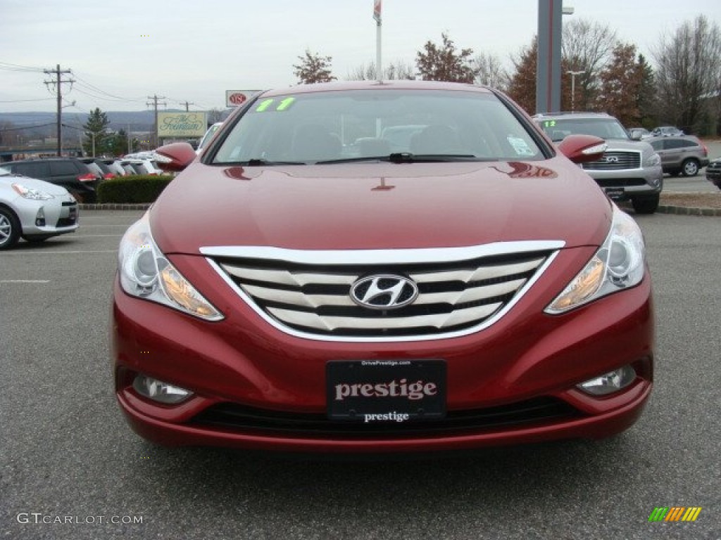 2011 Sonata Limited 2.0T - Venetian Red / Camel photo #2