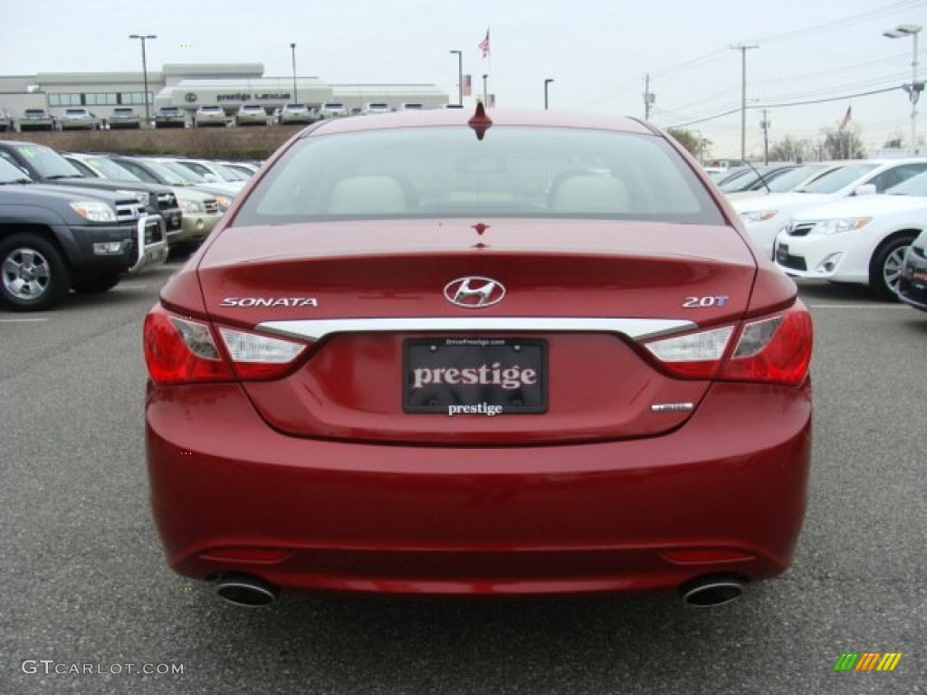 2011 Sonata Limited 2.0T - Venetian Red / Camel photo #5