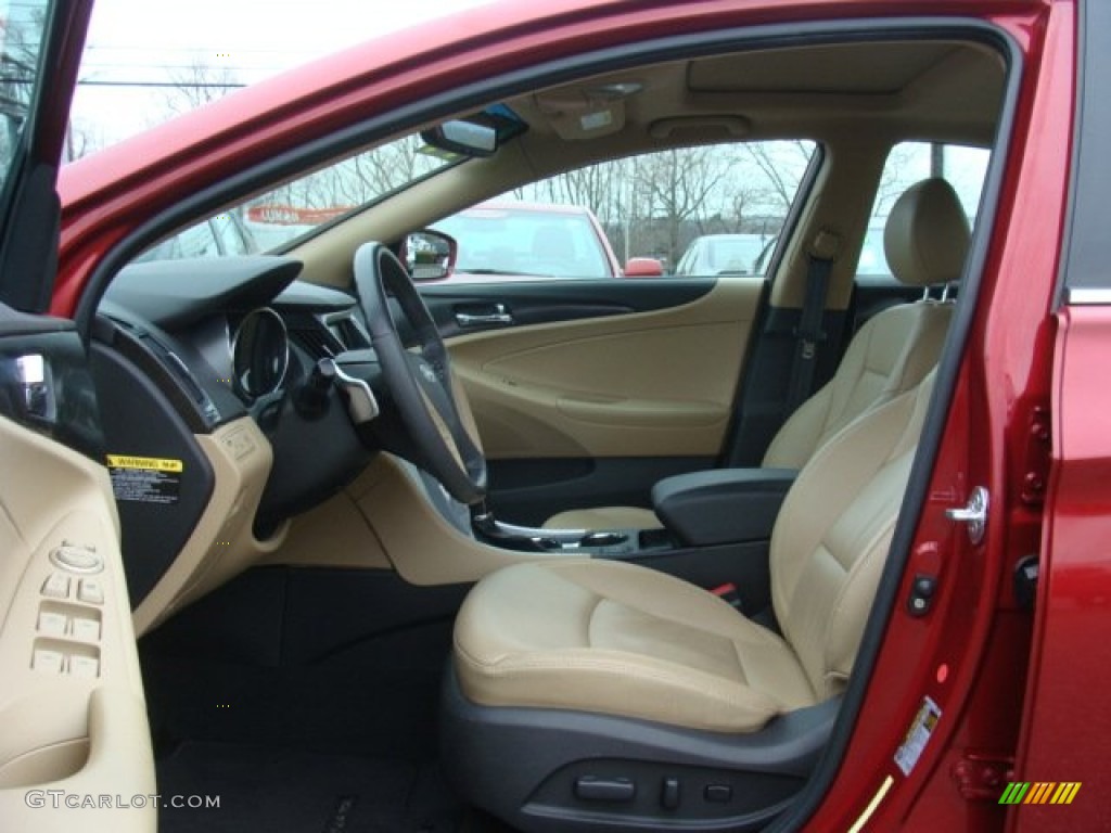 2011 Sonata Limited 2.0T - Venetian Red / Camel photo #7