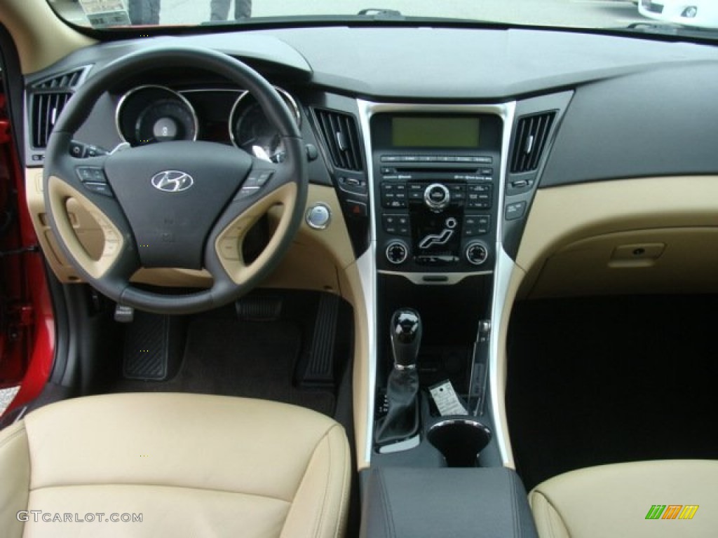 2011 Sonata Limited 2.0T - Venetian Red / Camel photo #9