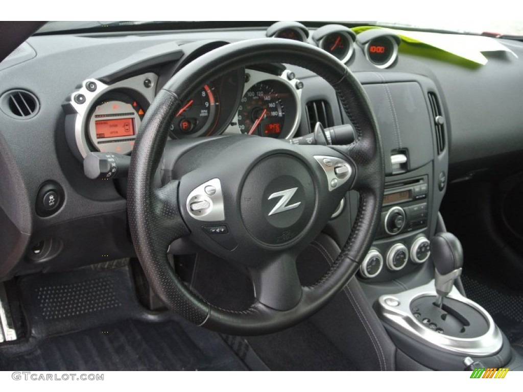 2011 Nissan 370Z Sport Coupe Black Steering Wheel Photo #88287627