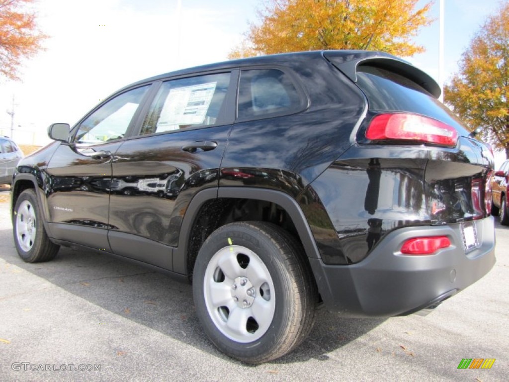 2014 Cherokee Sport - Brilliant Black Crystal Pearl / Iceland - Black/Iceland Gray photo #2