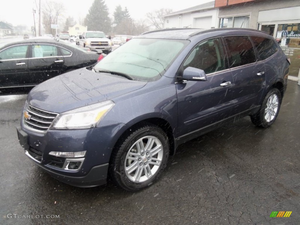 Atlantis Blue Metallic 2014 Chevrolet Traverse LT AWD Exterior Photo #88288563