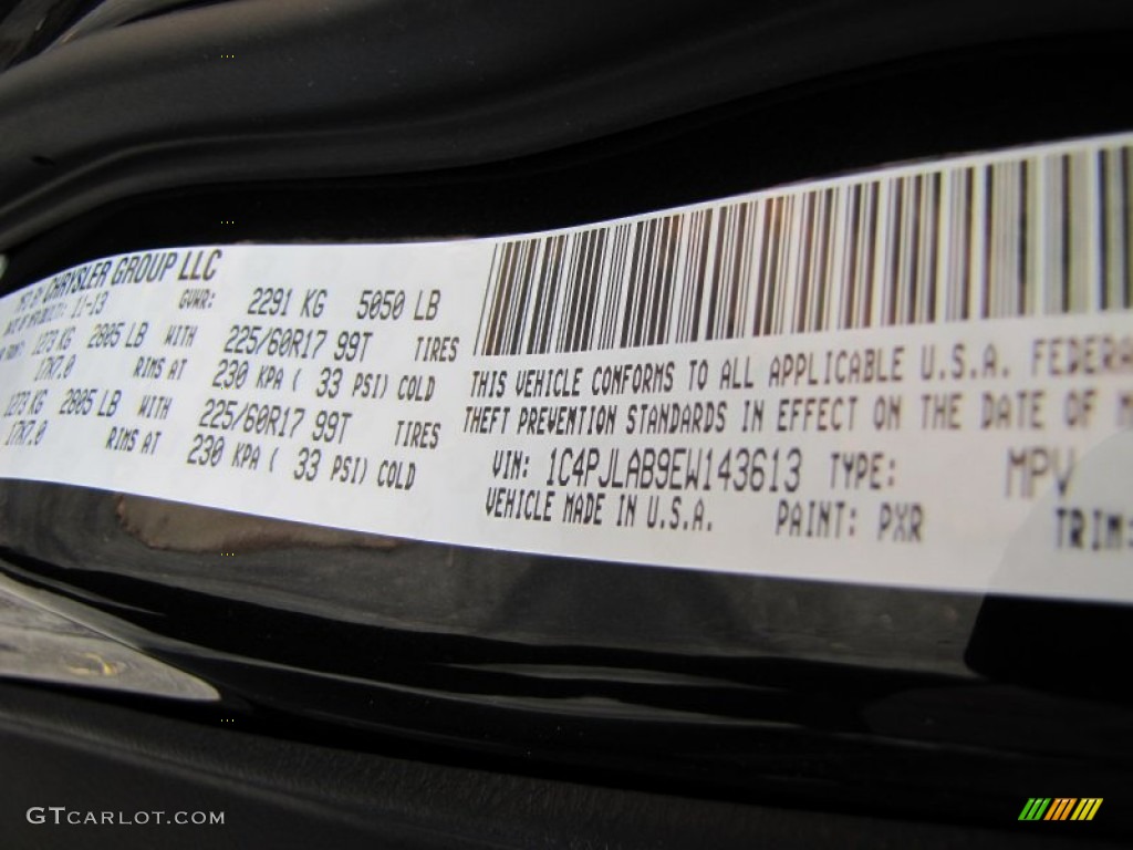 2014 Cherokee Sport - Brilliant Black Crystal Pearl / Iceland - Black/Iceland Gray photo #10