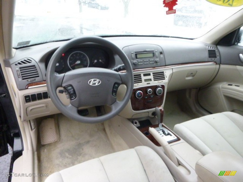 Gray Interior 2008 Hyundai Sonata GLS Photo #88288791