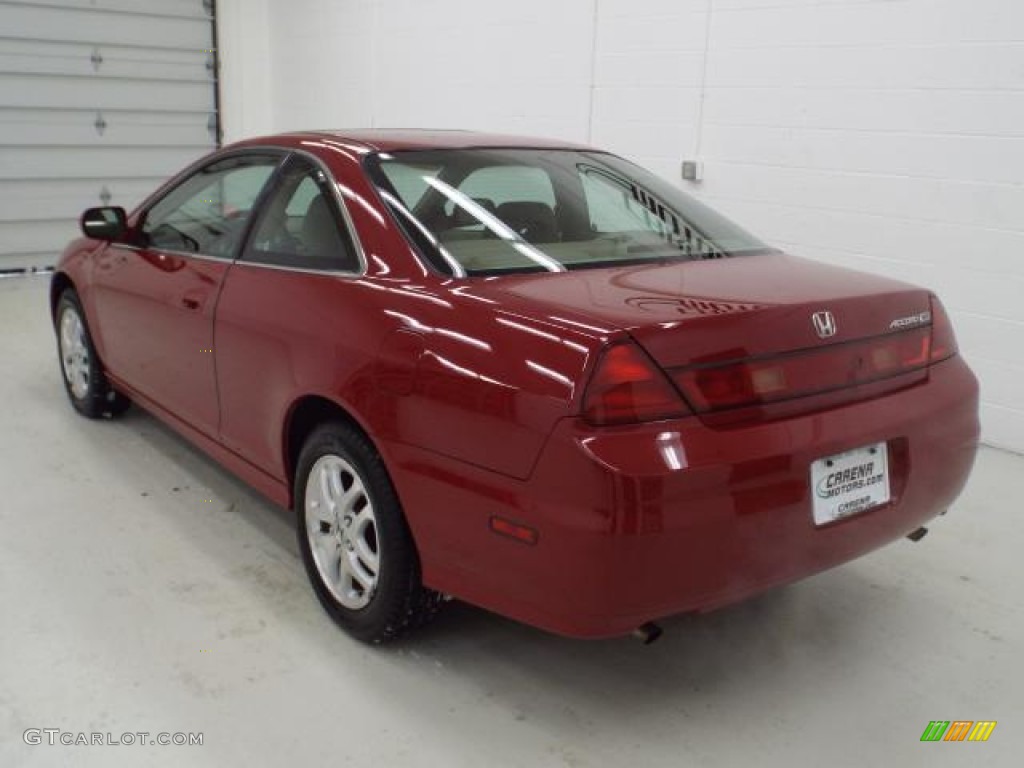 2002 Accord EX V6 Coupe - Firepepper Red Pearl / Ivory photo #4