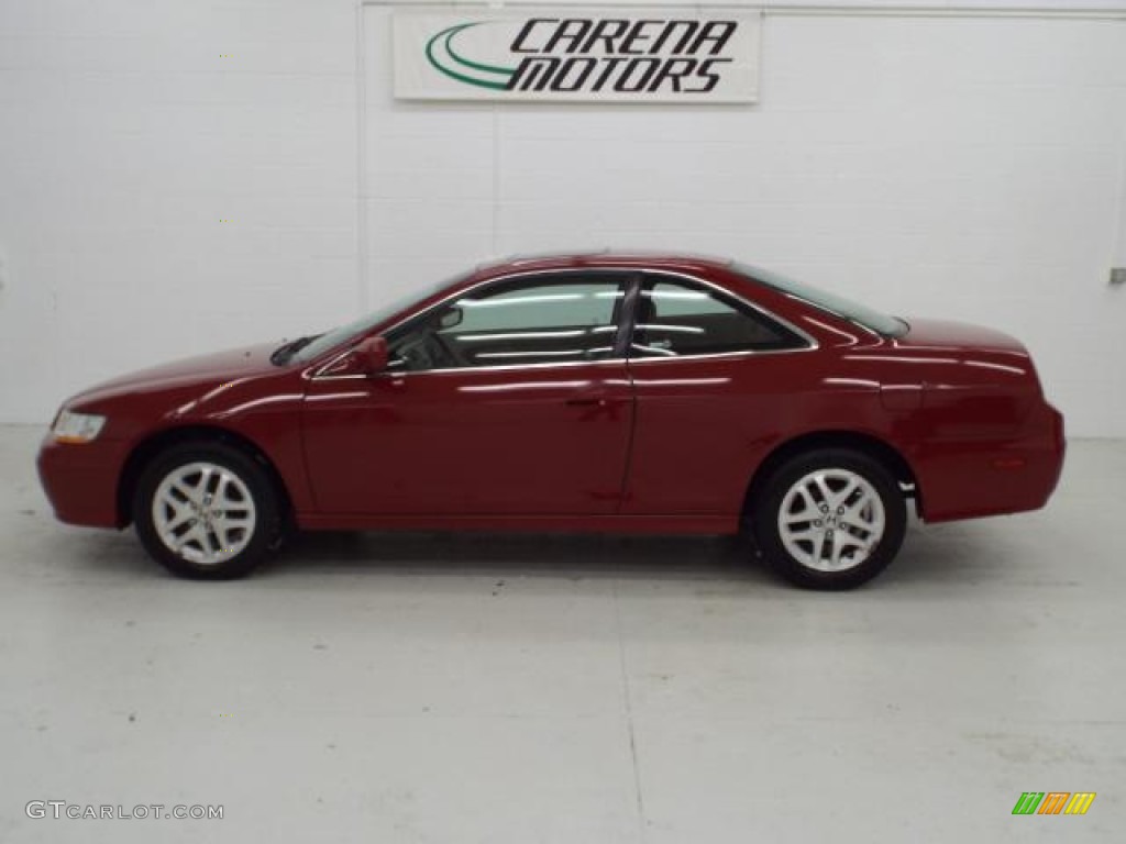 2002 Accord EX V6 Coupe - Firepepper Red Pearl / Ivory photo #5