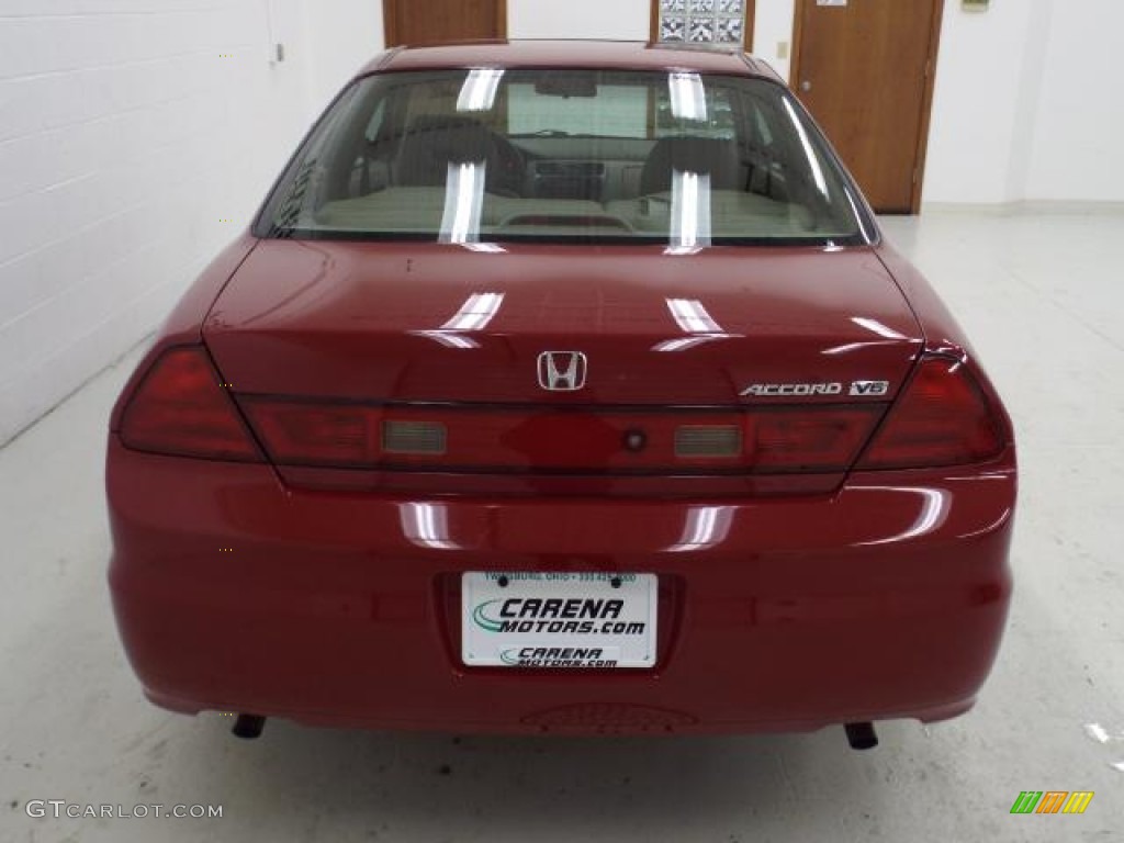 2002 Accord EX V6 Coupe - Firepepper Red Pearl / Ivory photo #13