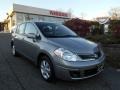 2012 Magnetic Gray Metallic Nissan Versa 1.8 S Hatchback  photo #1
