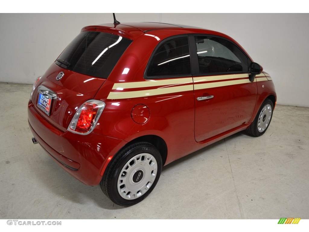 2012 500 Pop - Rosso Brillante (Red) / Tessuto Grigio/Avorio (Grey/Ivory) photo #5
