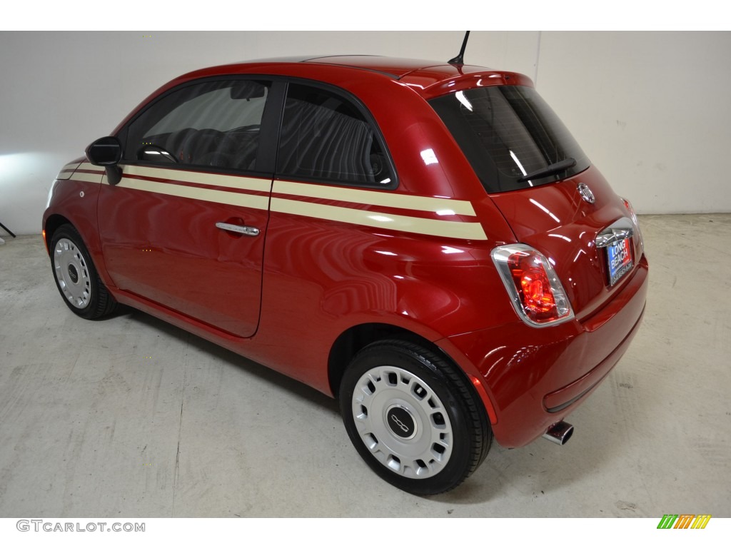 2012 500 Pop - Rosso Brillante (Red) / Tessuto Grigio/Avorio (Grey/Ivory) photo #7