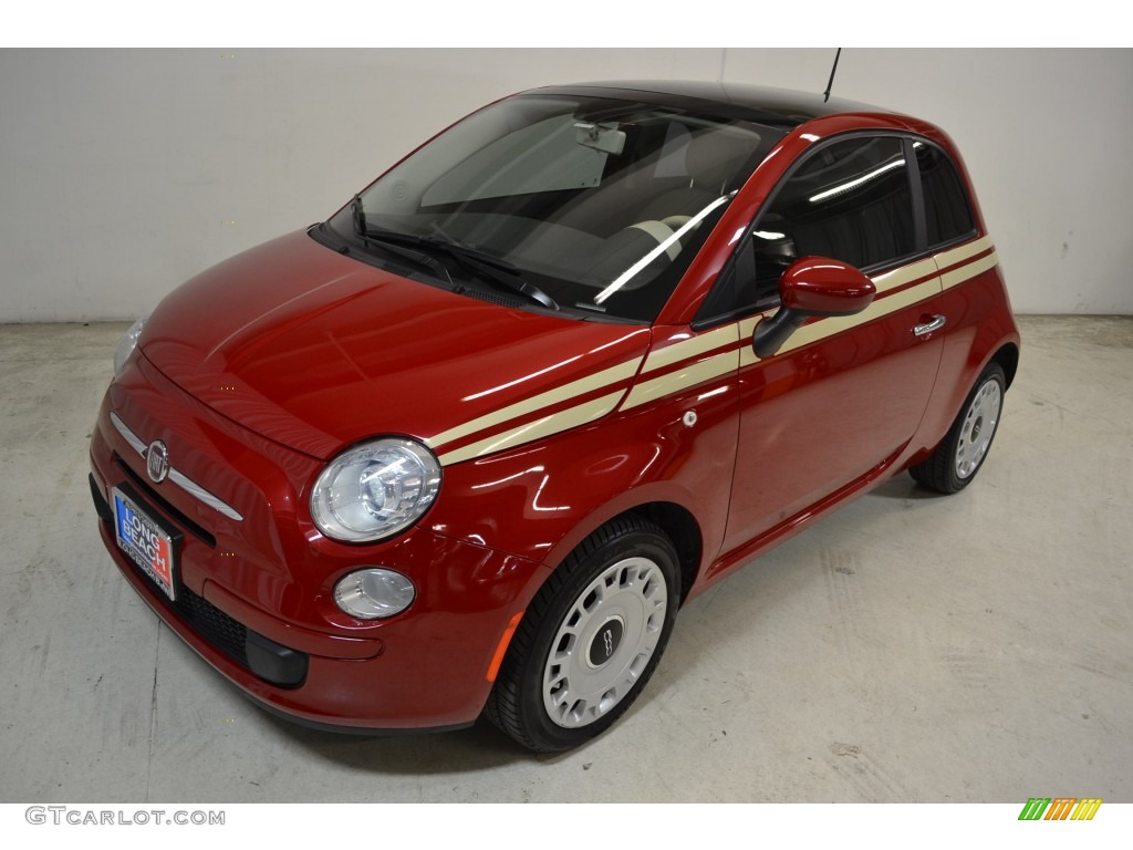 2012 500 Pop - Rosso Brillante (Red) / Tessuto Grigio/Avorio (Grey/Ivory) photo #8