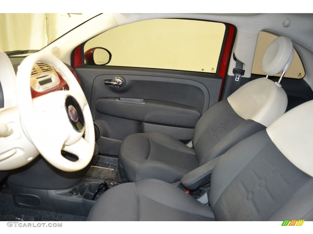 Tessuto Grigio/Avorio (Grey/Ivory) Interior 2012 Fiat 500 Pop Photo #88290576