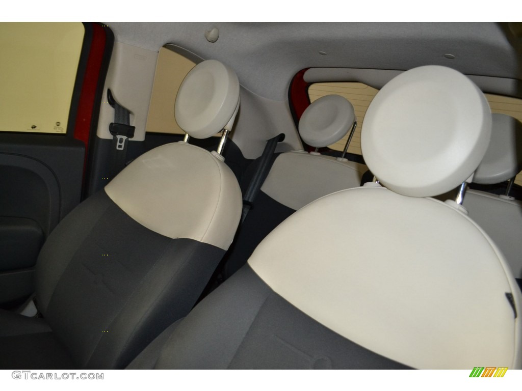 2012 500 Pop - Rosso Brillante (Red) / Tessuto Grigio/Avorio (Grey/Ivory) photo #14