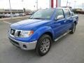 2014 Metallic Blue Nissan Frontier SL Crew Cab 4x4  photo #3