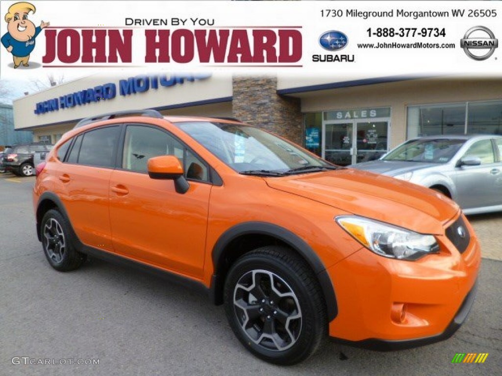 2014 XV Crosstrek 2.0i Limited - Tangerine Orange Pearl / Black photo #1