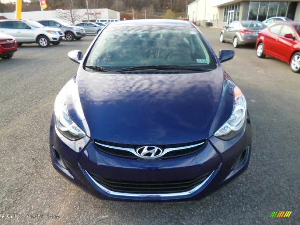 2013 Elantra GLS - Indigo Night / Gray photo #2