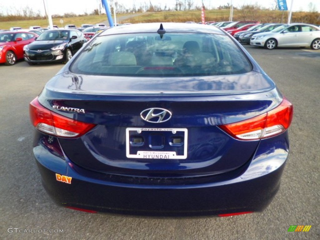 2013 Elantra GLS - Indigo Night / Gray photo #6
