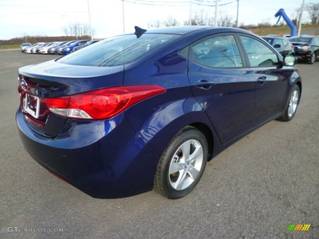 2013 Elantra GLS - Indigo Night / Gray photo #7